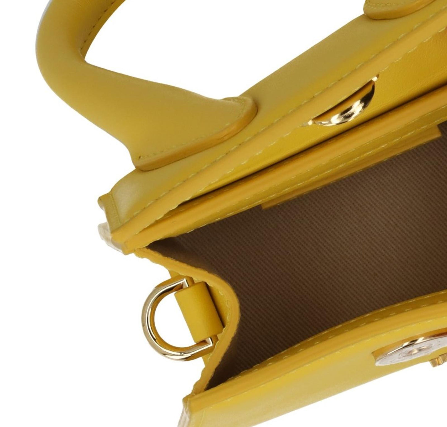 JACQUEMUS Handbag Le Chiquito Mini Bag Yellow Calf Leather 12 x 9 cm NEW RRP520