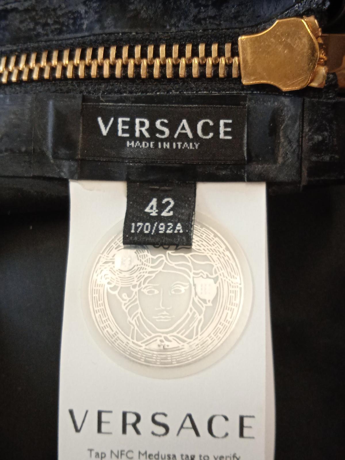 VERSACE Ladies Black Latex Medusa 95 Bustier Cropped Top IT42 UK10 RRP1635 NEW