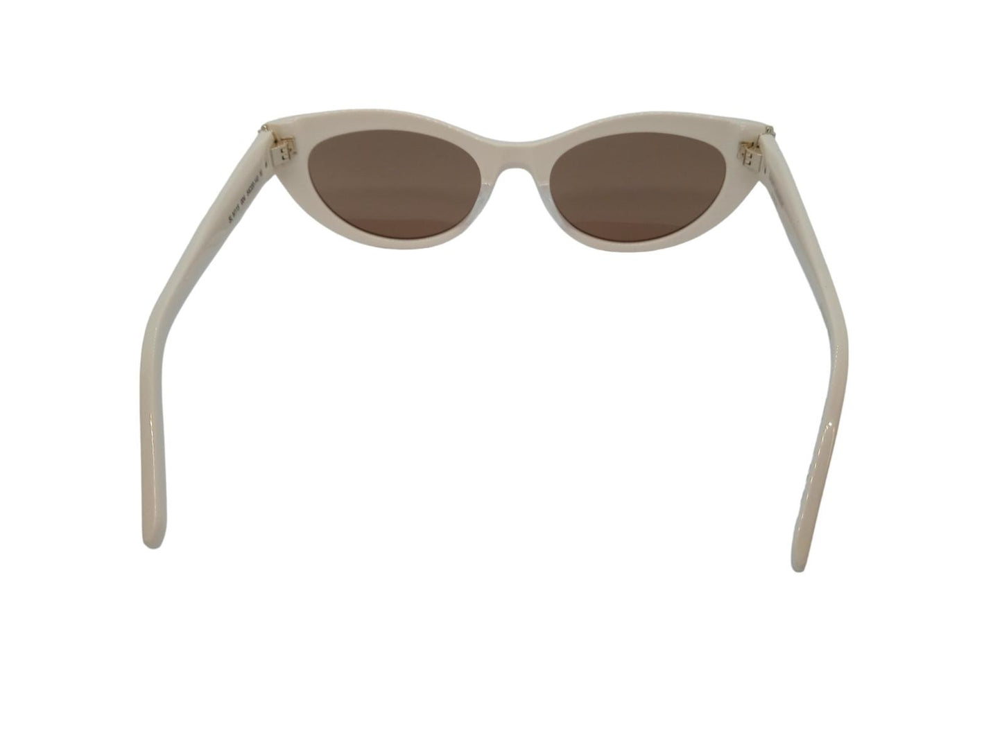 SAINT LAURENT M115 004 Sunglasses Cat Eye Brown Lens Ivory 54-20-140 NEW RRP295