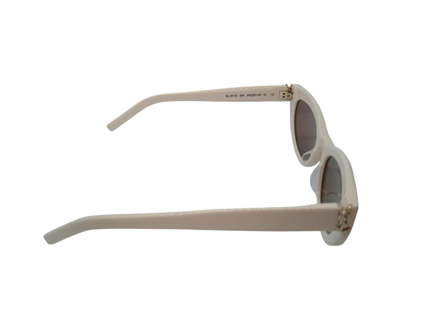 SAINT LAURENT M115 004 Sunglasses Cat Eye Brown Lens Ivory 54-20-140 NEW RRP295