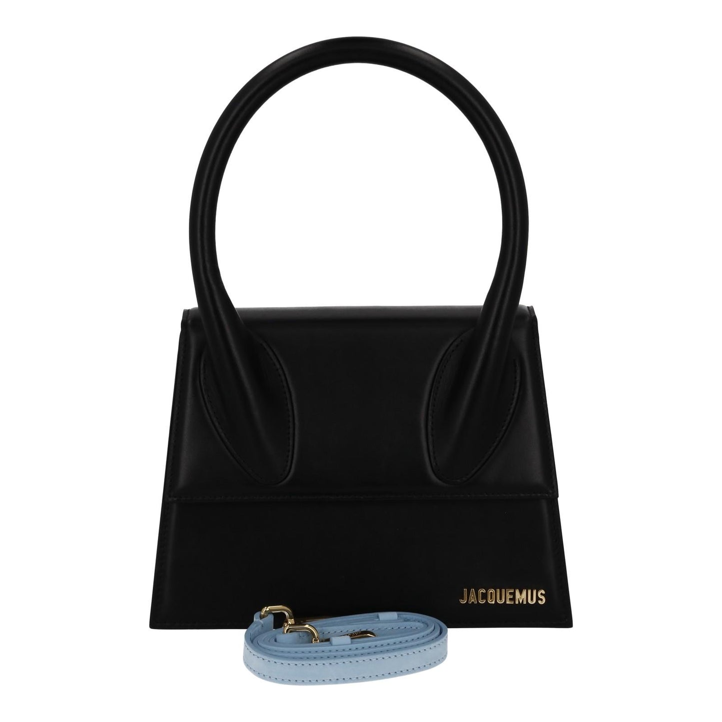 JACQUEMUS Bag Le Grande Chiquito Tote Black Leather Detachable Strap NEW RRP805