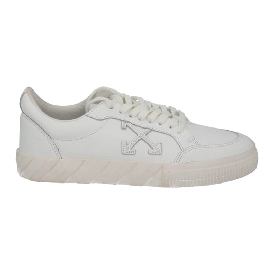 OFF WHITE Trainers Low Vulcanized Lace Up Sneakers White IT42 UK8 NEW RRP390