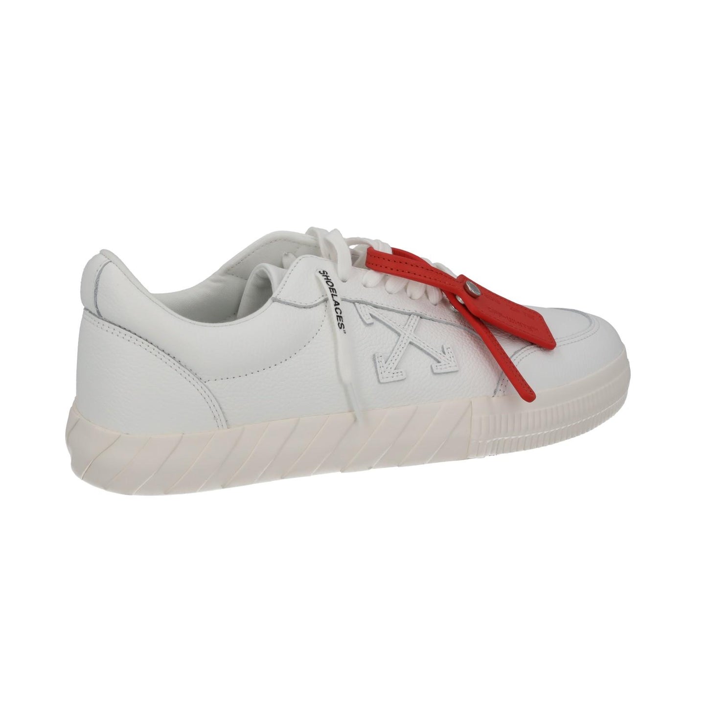 OFF WHITE Trainers Low Vulcanized Leather Lace Up White EU46 UK12 NEW RRP390