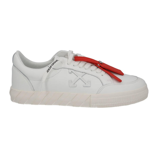 OFF WHITE Trainers Low Vulcanized Leather Lace Up White EU45 UK11 NEW RRP390