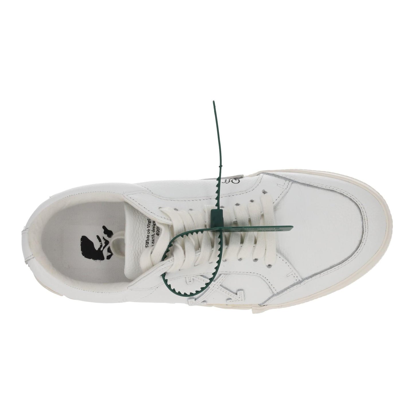 OFF WHITE Trainers Low Vulcanized Lace Up Sneakers White IT41 UK7 NEW RRP390