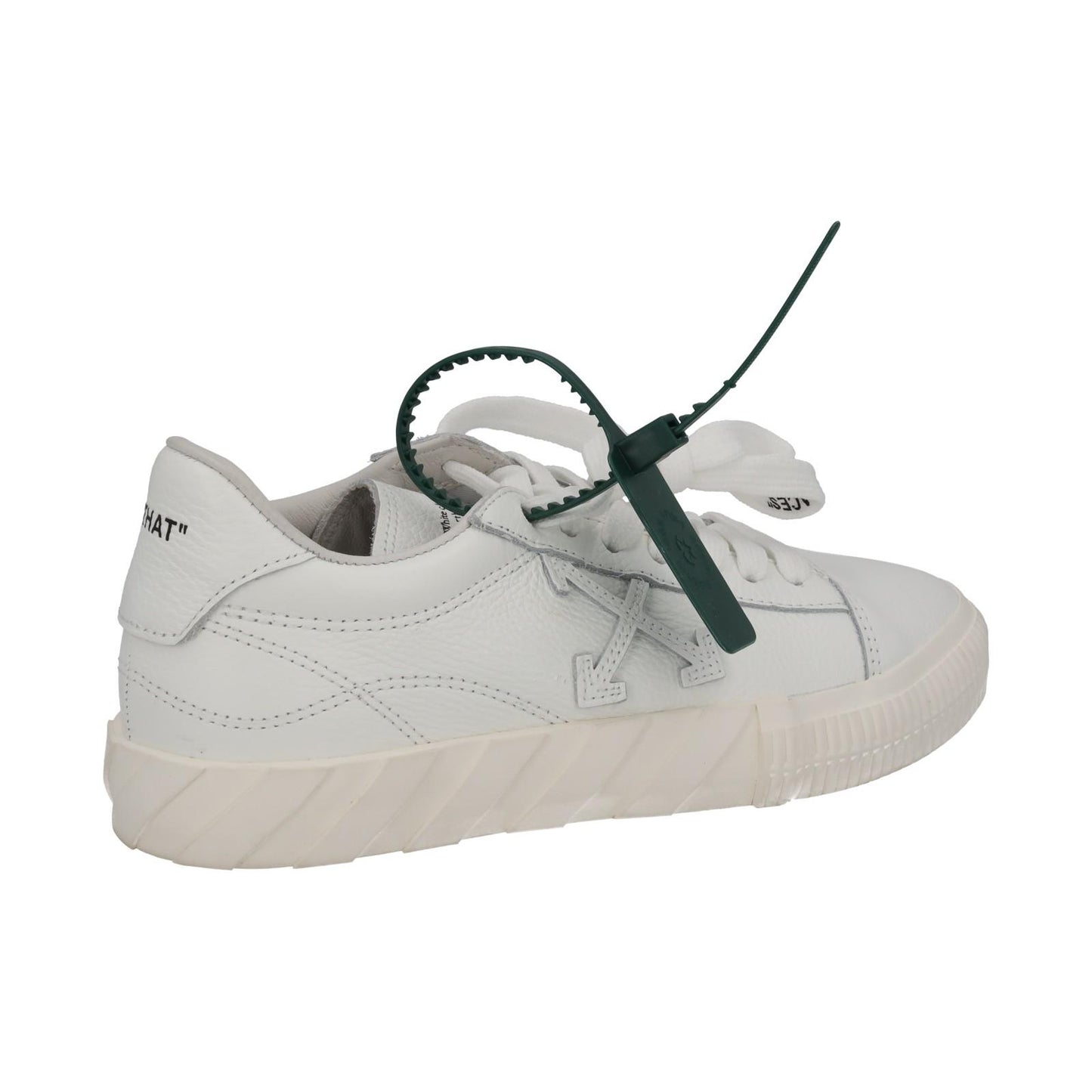OFF-WHITE Trainers Low Vulcanized Leather Lace Up Sneakers White UK4 NEW RRP355