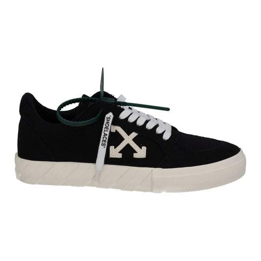 OFF-WHITE Trainers Low Vulcanized Canvas Black White IT41 UK7 NEW RRP305