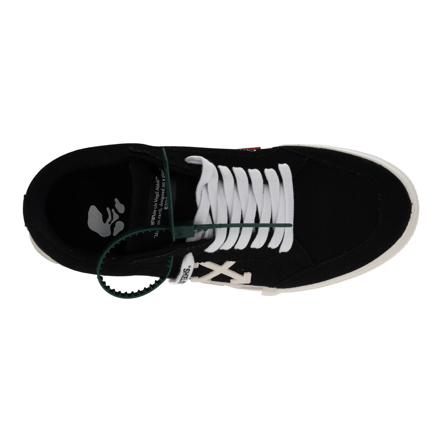 OFF-WHITE Trainers Low Vulcanized Canvas Black White IT41 UK7 NEW RRP305