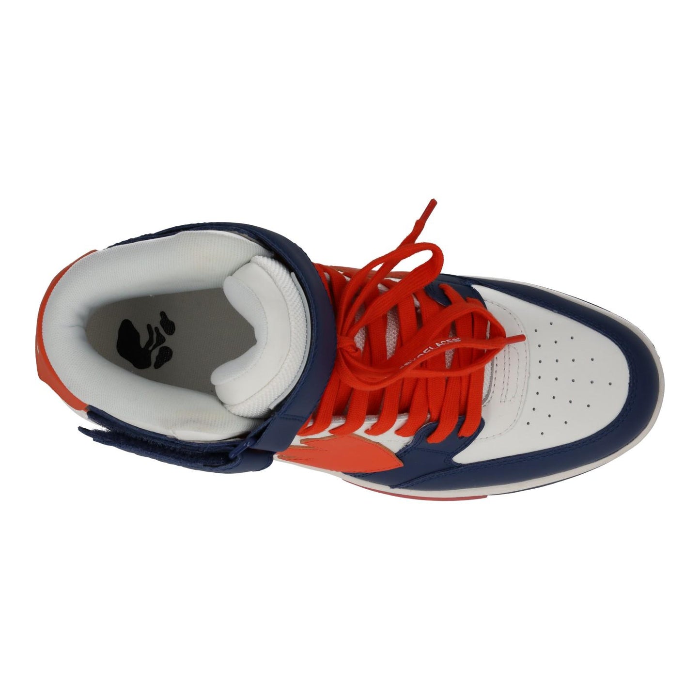 OFF-WHITE Out Of Office Trainers Mid Top Navy Orange Leather UK7 NEW RRP595