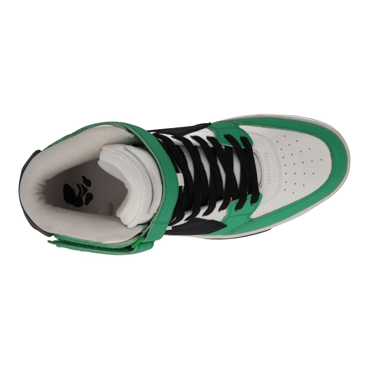 OFF-WHITE Out Of Office Trainers Mid Top Green Leather IT42 UK8 NEW RRP595