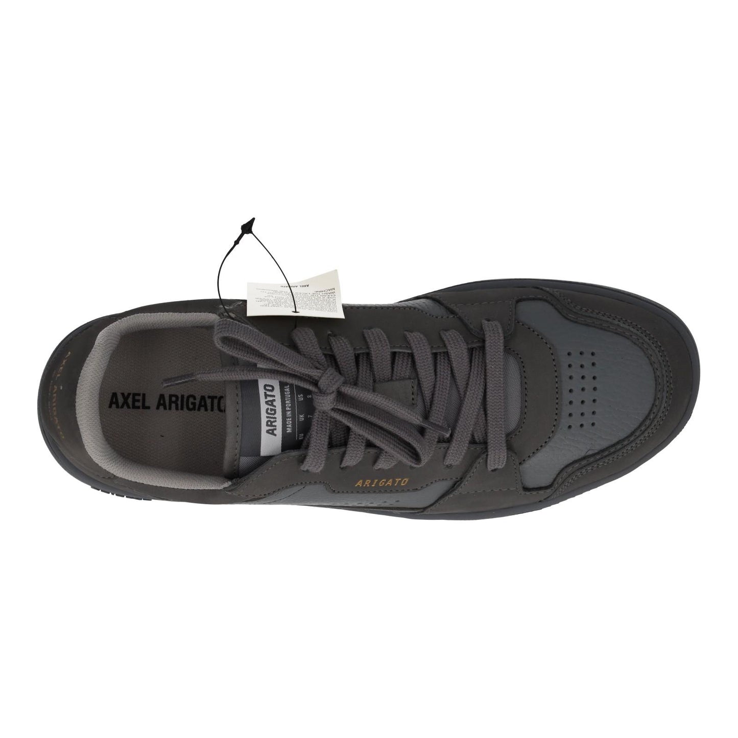 AXEL ARIGATO Men's Grey Leather & Suede Dice Mono Trainers Size UK7 RRP215 NEW