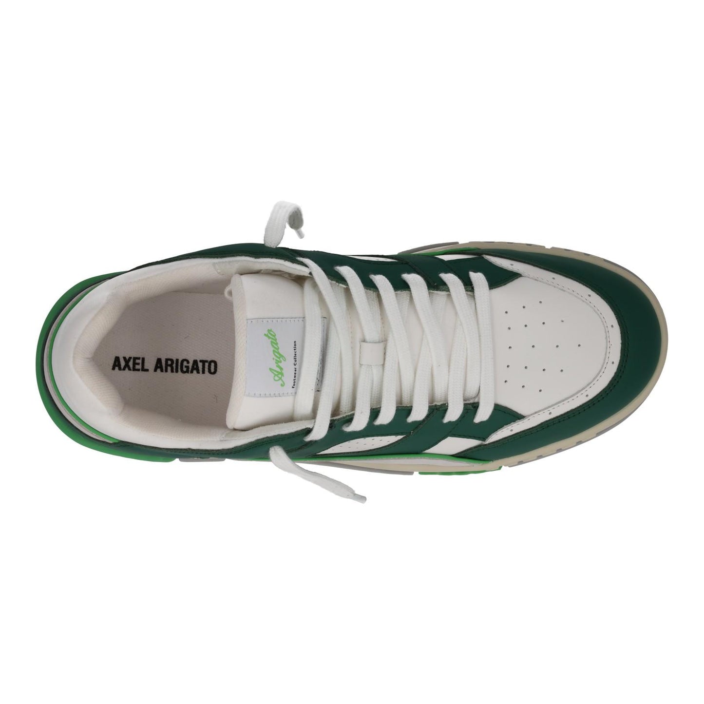 AXEL ARIGATO Men's Green & White Leather Area Low Trainers Size UK11 RRP265 NEW
