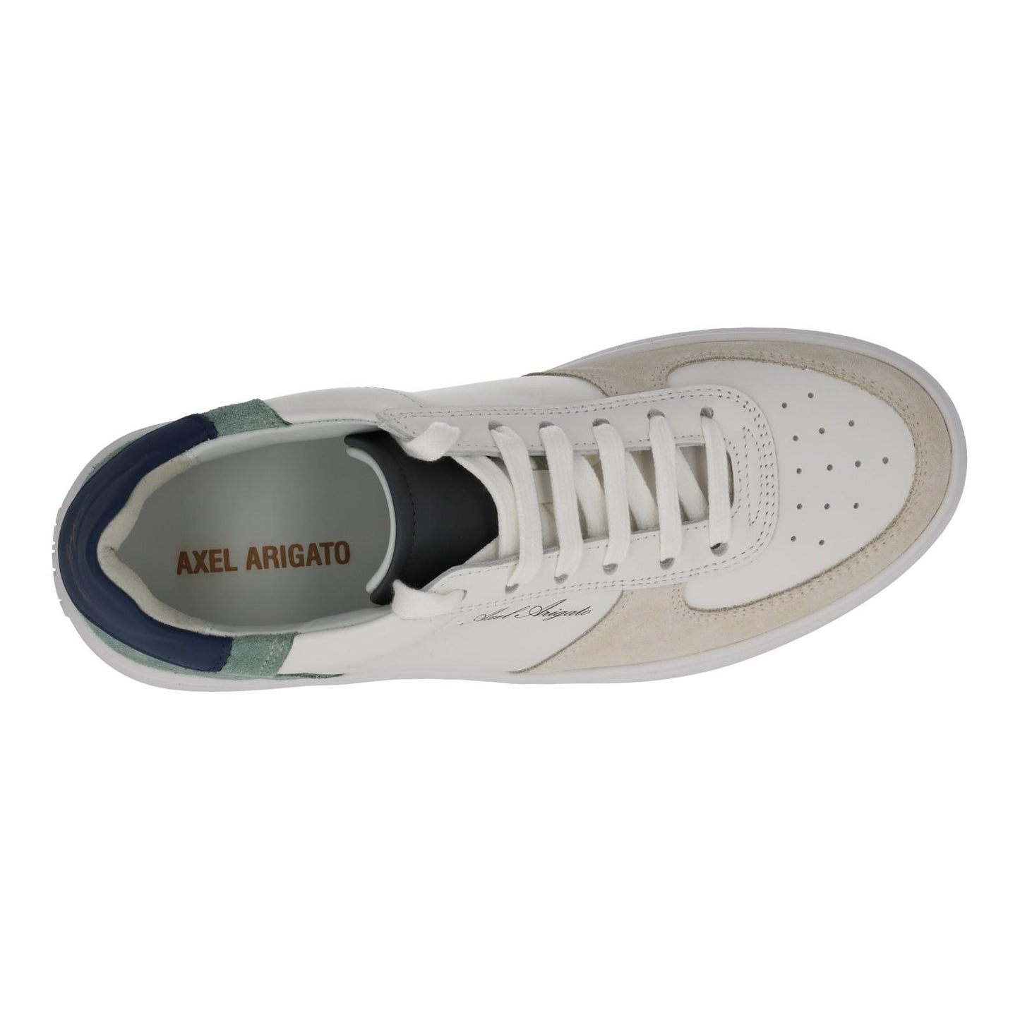 AXEL ARIGATO Men's White Suede Lace-Up Low Top Orbit Trainers UK6 RRP230 NEW