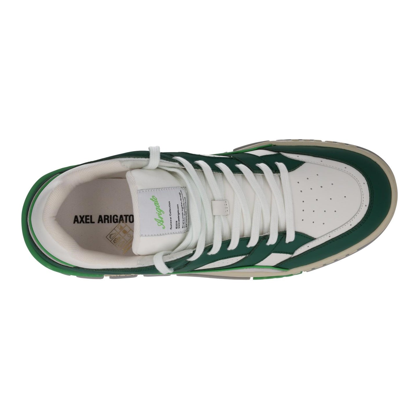 AXEL ARIGATO Men's Green & White Combo Area Low Trainers Size UK11 RRP265 NEW