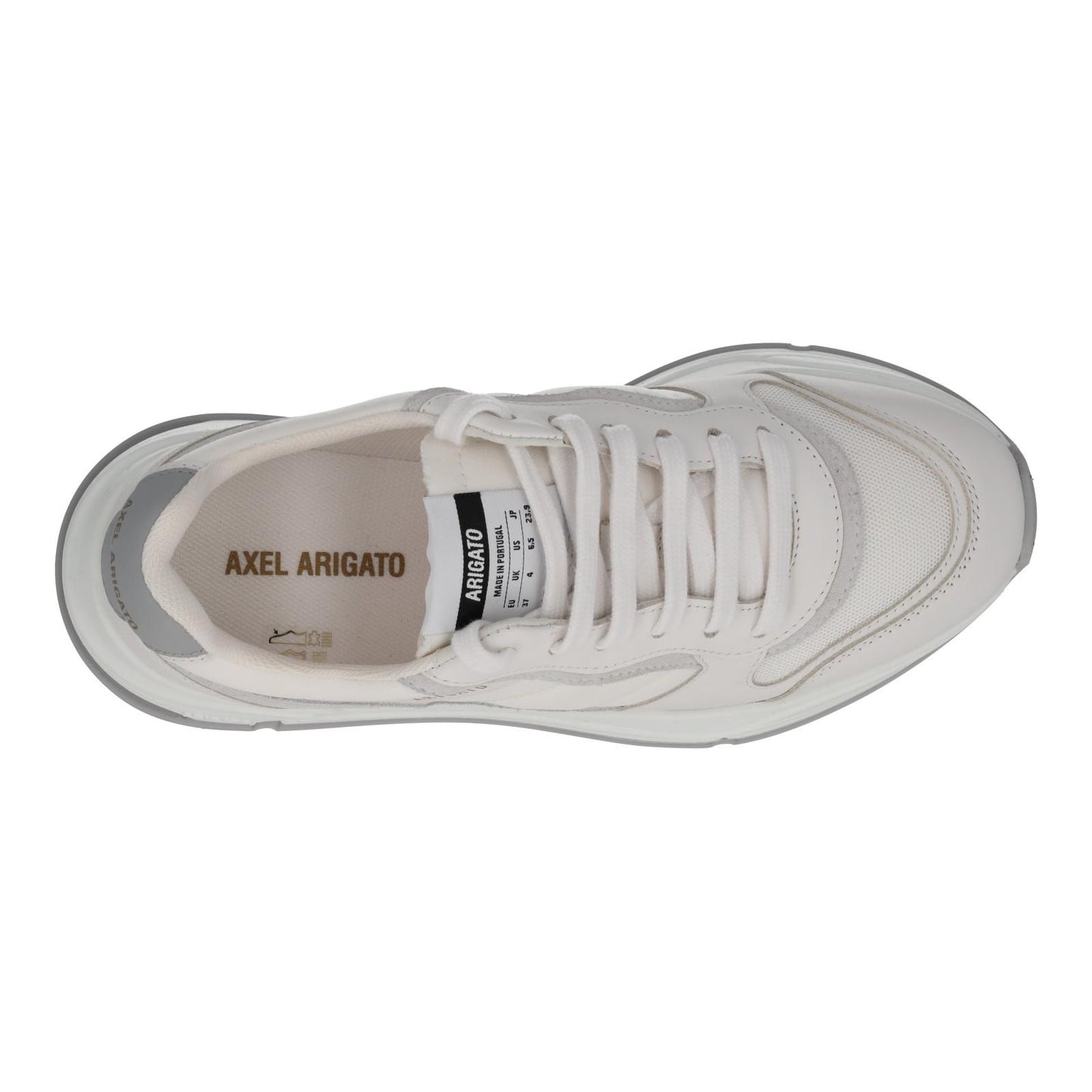 AXEL ARIGATO Ladies White Leather Lace-Up Low Rush Trainers EU37 UK4 RRP210 NEW