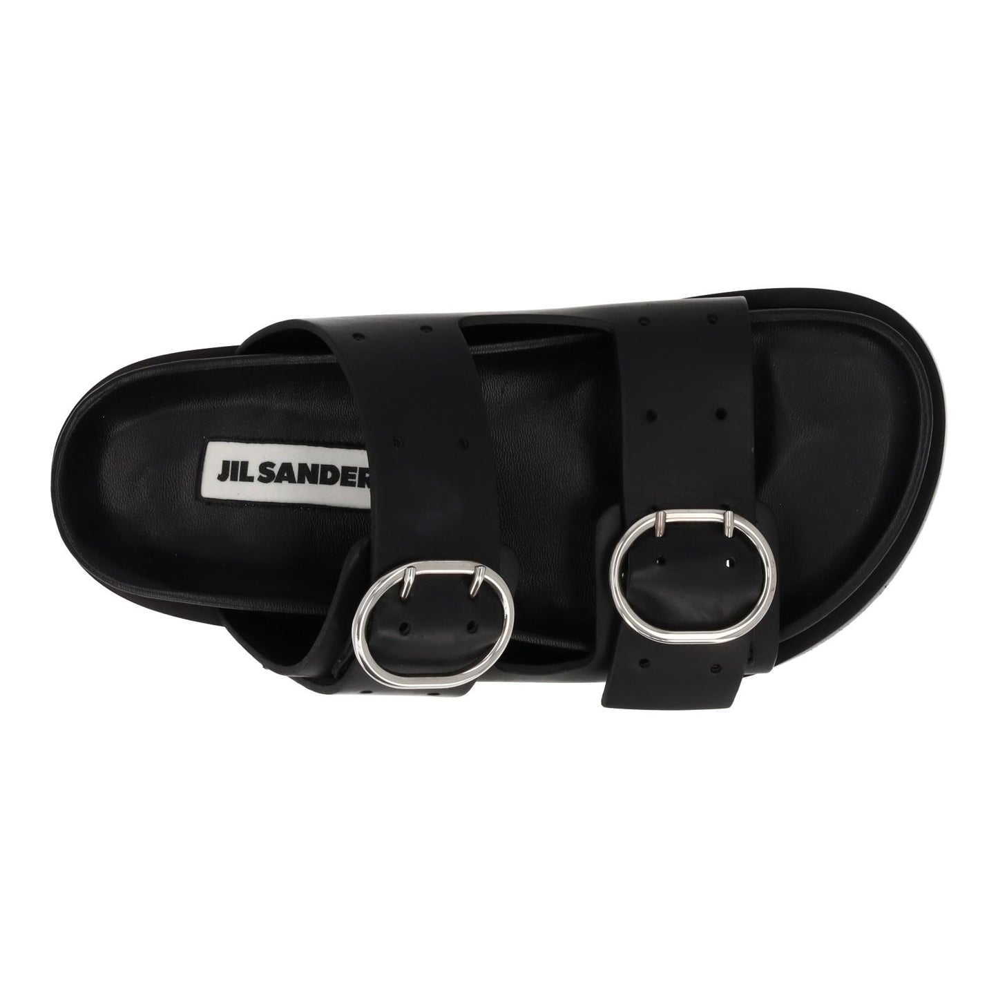 JIL SANDER Sandals Buckle Fussbet Slides Mule Black Leather EU36 UK3 NEW RRP710