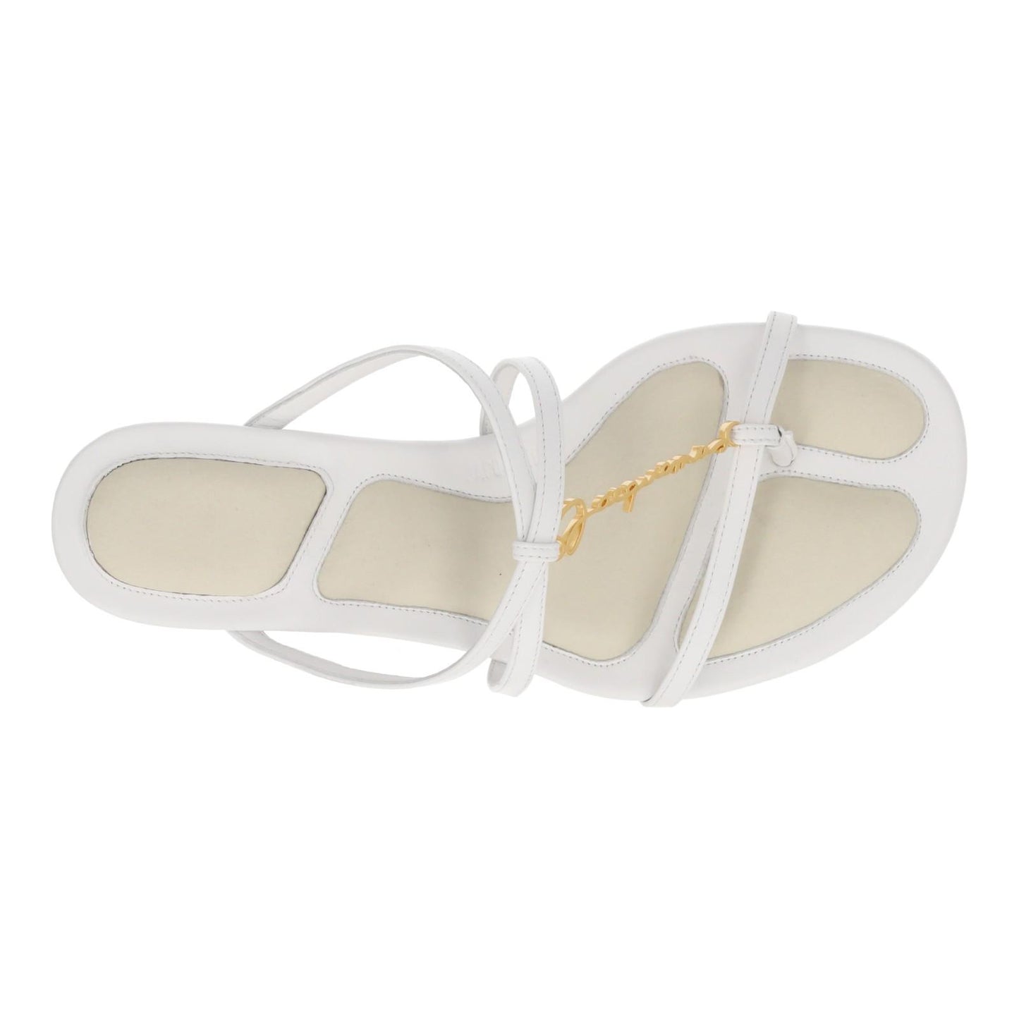 JACQUEMUS Sandals Basses Pralu Kitten Heel White Leather EU36 UK3 NEW RRP505