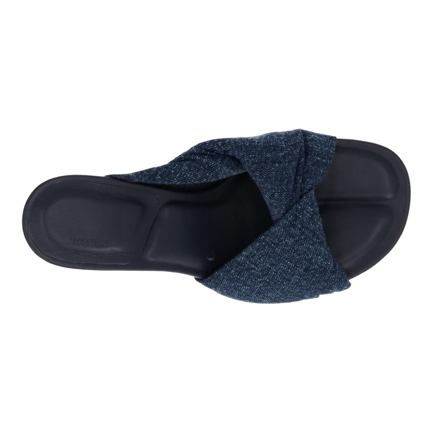 JACQUEMUS Demin Sandals Les Mule Bagnu Stacked Heel Blue EU40 UK7 NEW RRP545