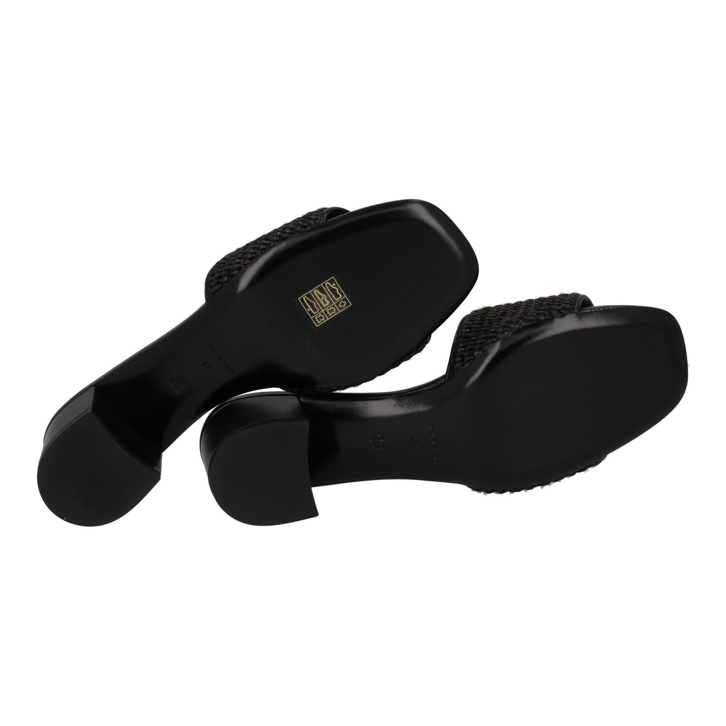 GIVENCHY 4G Mule Sandal Shoes Mid Block Heel Open Toe Black EU41 UK8 NEW RRP610