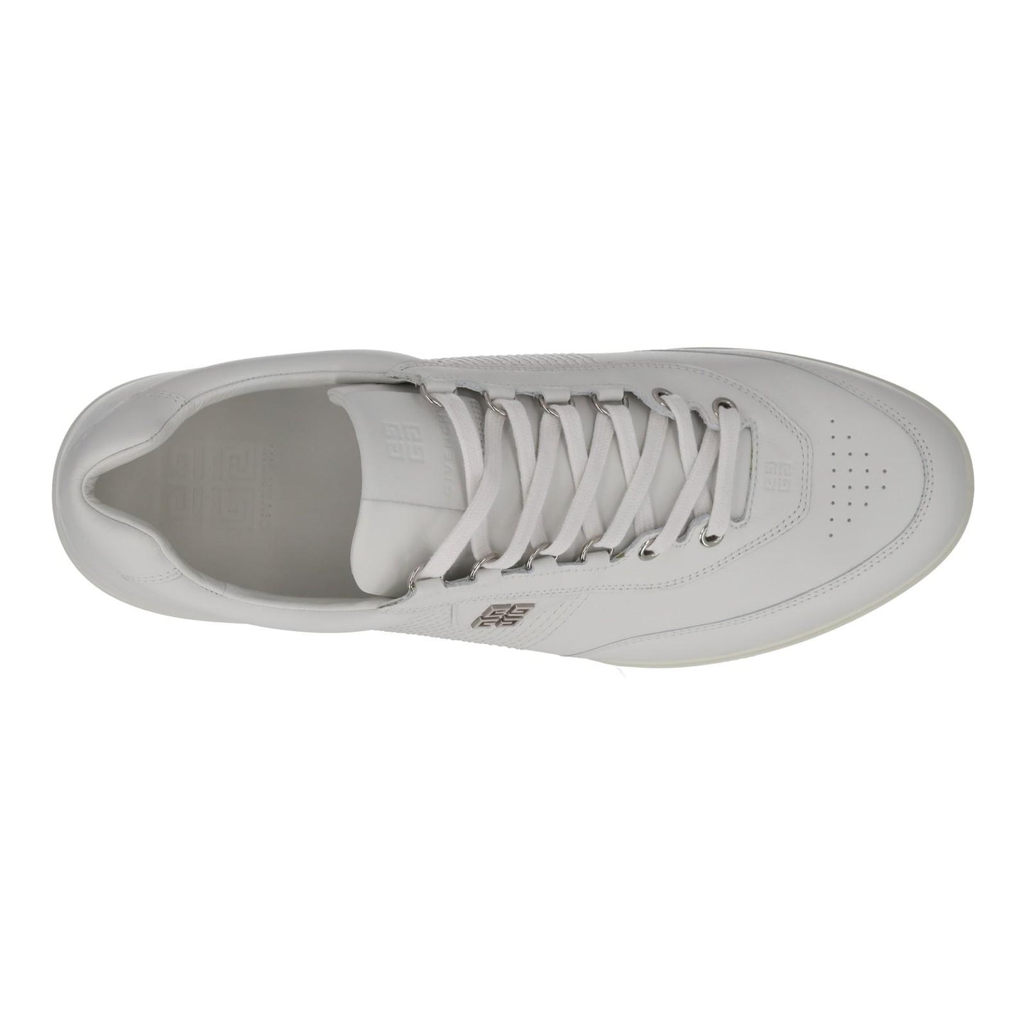 GIVENCHY G4 Trainer Low Top Lace Up Round Toe White Leather UK12 NEW RRP525