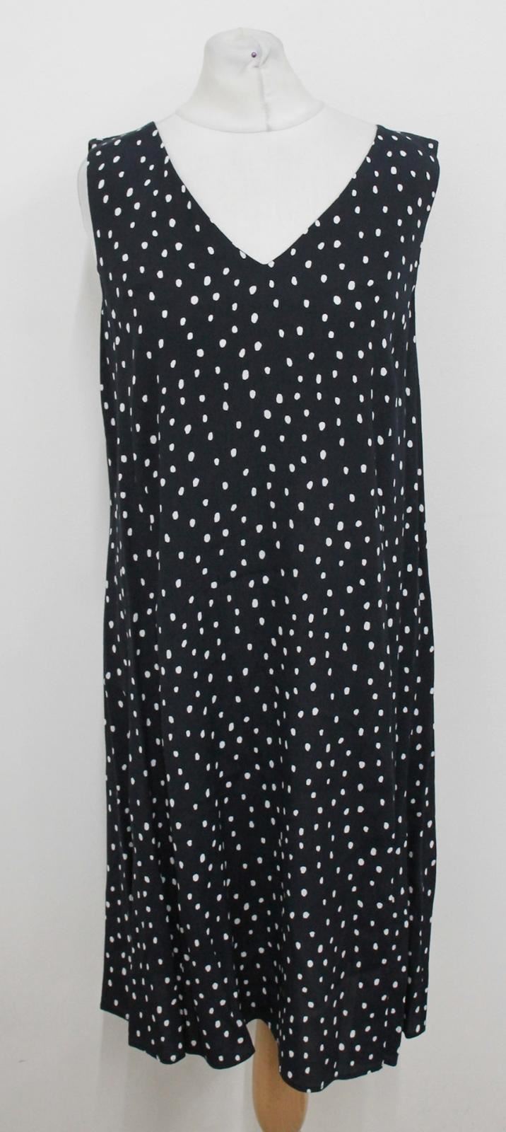 HOBBS Ladies Navy Blue Multicolour Suzie Spotted Swing Dress UK6 BNWT RRP 89