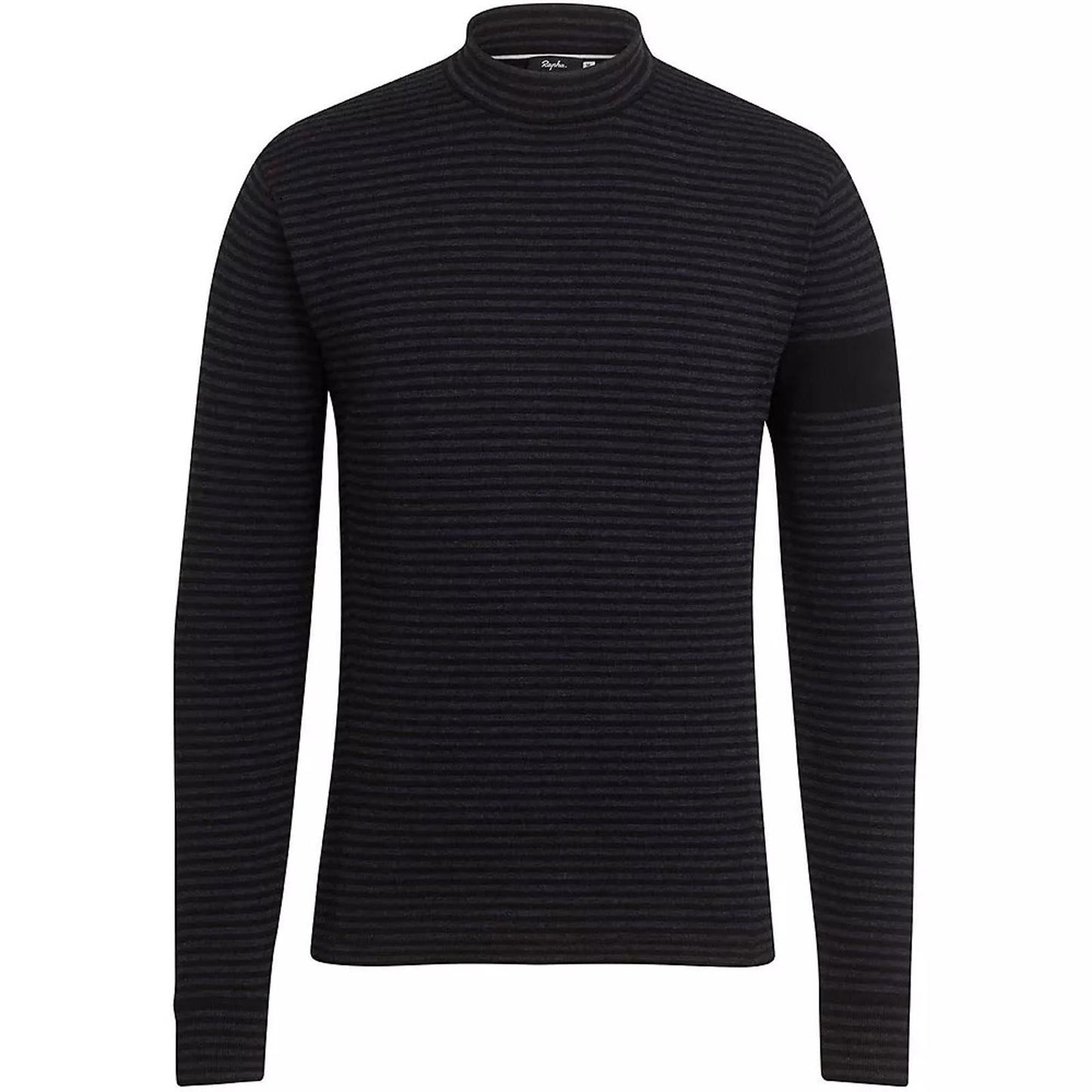 RAPHA Men's Black Wool Stand Collar Striped Long Sleeve Jumper S BNWT RRP140