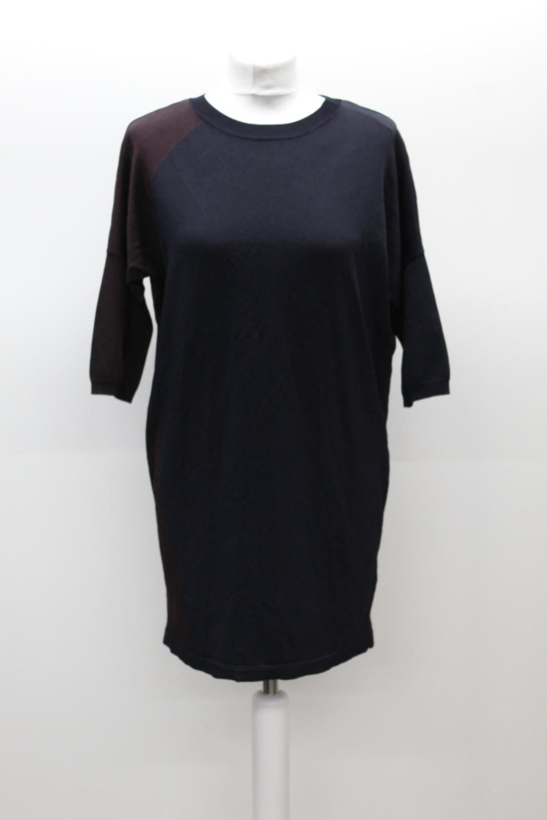 PHASE EIGHT Ladies Mariyah Navy Blue Port Red 3/4 Sleeve Tunic Top XS BNWT RRP85