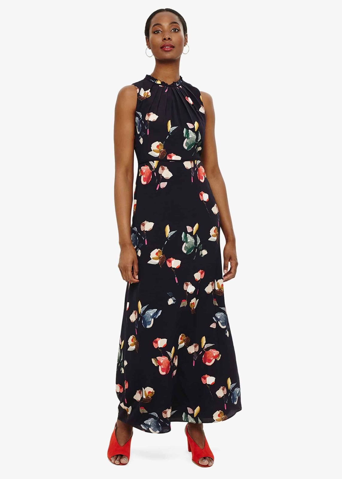 Phase Eight Berdina Floral Maxi Long Dress Navy Size UK6 RRP130