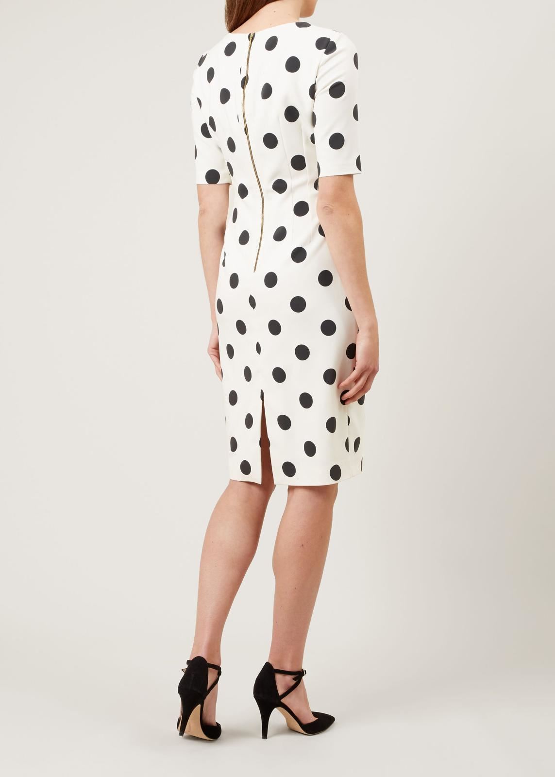 Hobbs Astraea Shift Dress Ivory Black Size UK6 RRP159