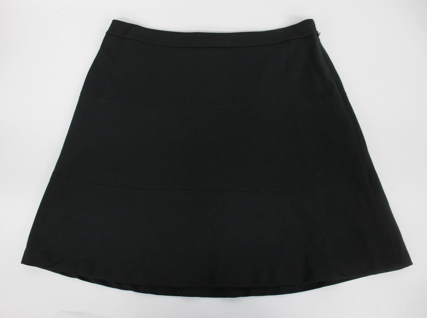 HOBBS Ladies Black Knee Length Side Zip A-Line Dariella Skirt UK18 RRP99 NEW