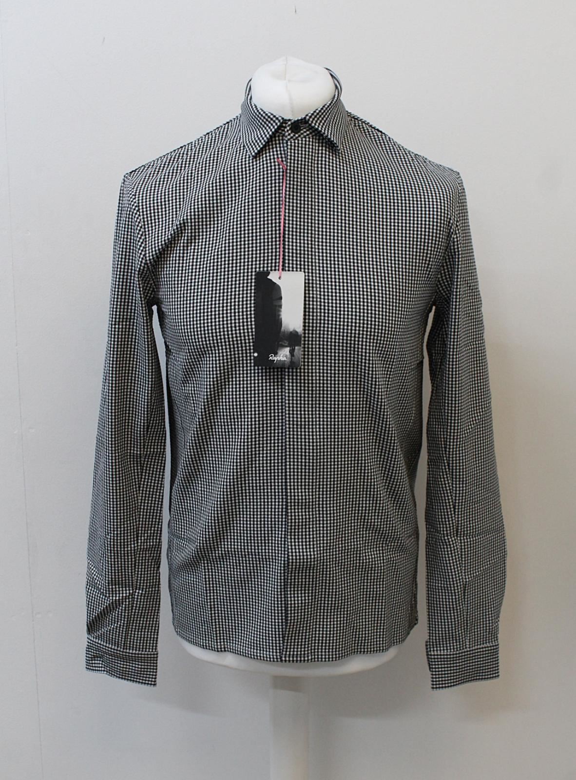 RAPHA Men's Long Sleeve Summer Wicking Cycling Shirt Black White S BNWT RRP110