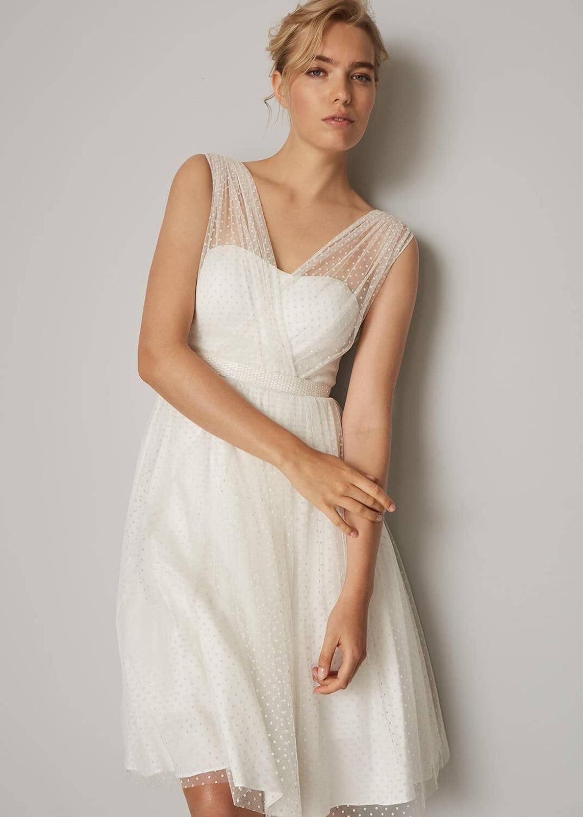 Phase Eight Mae Wedding Fit & Flare Dress Pearl Size UK12 RRP350
