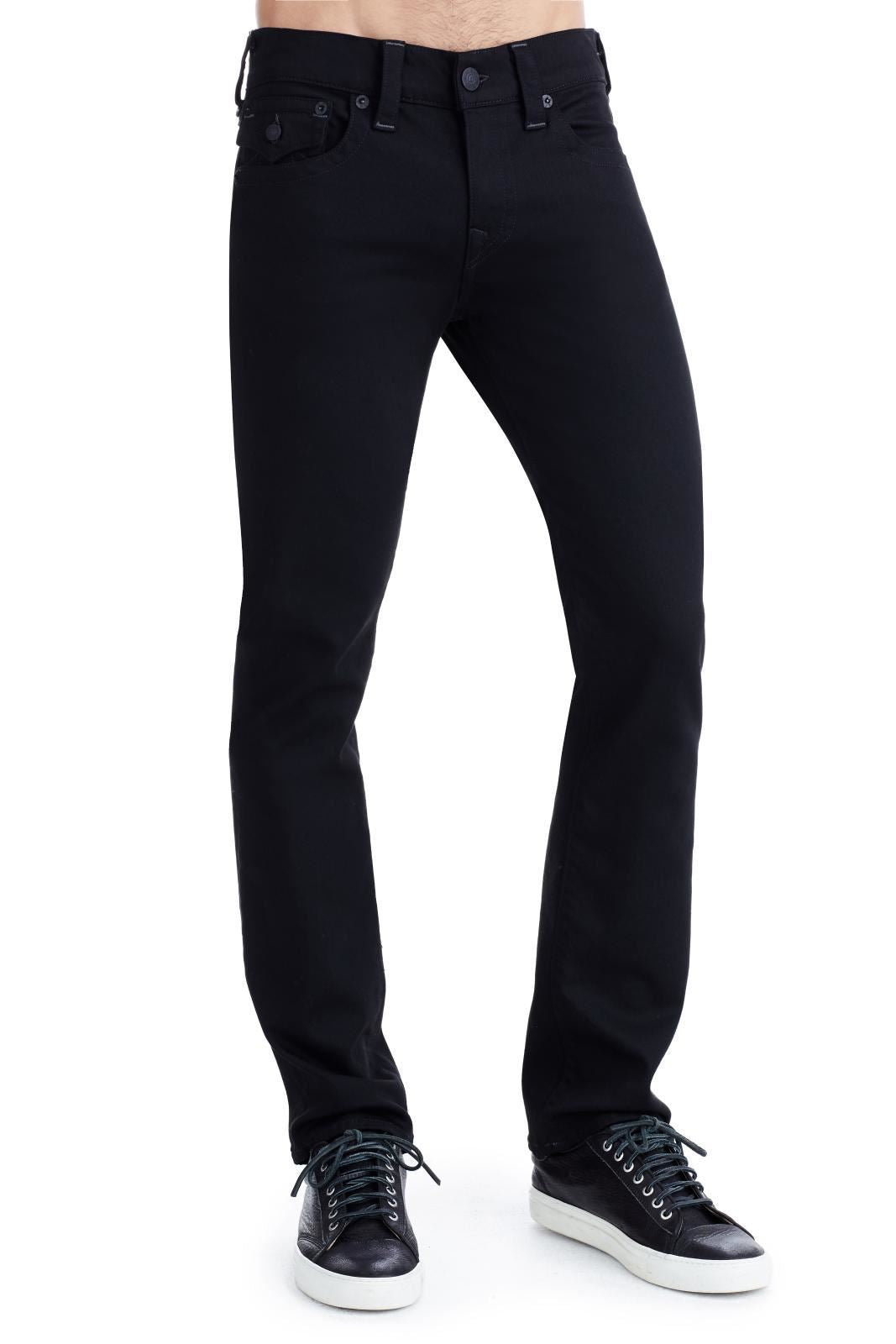 TRUE RELIGION Men's Ricky Flap Straight Jeans Nightfall Black W29 BNWT RRP159