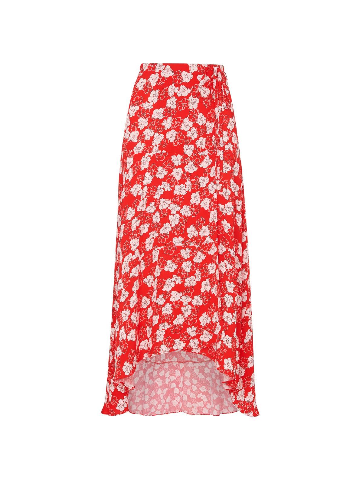 WHISTLES Ladies Floral Garland Wrap Skirt Red Multi UK4 BNWT RRP149