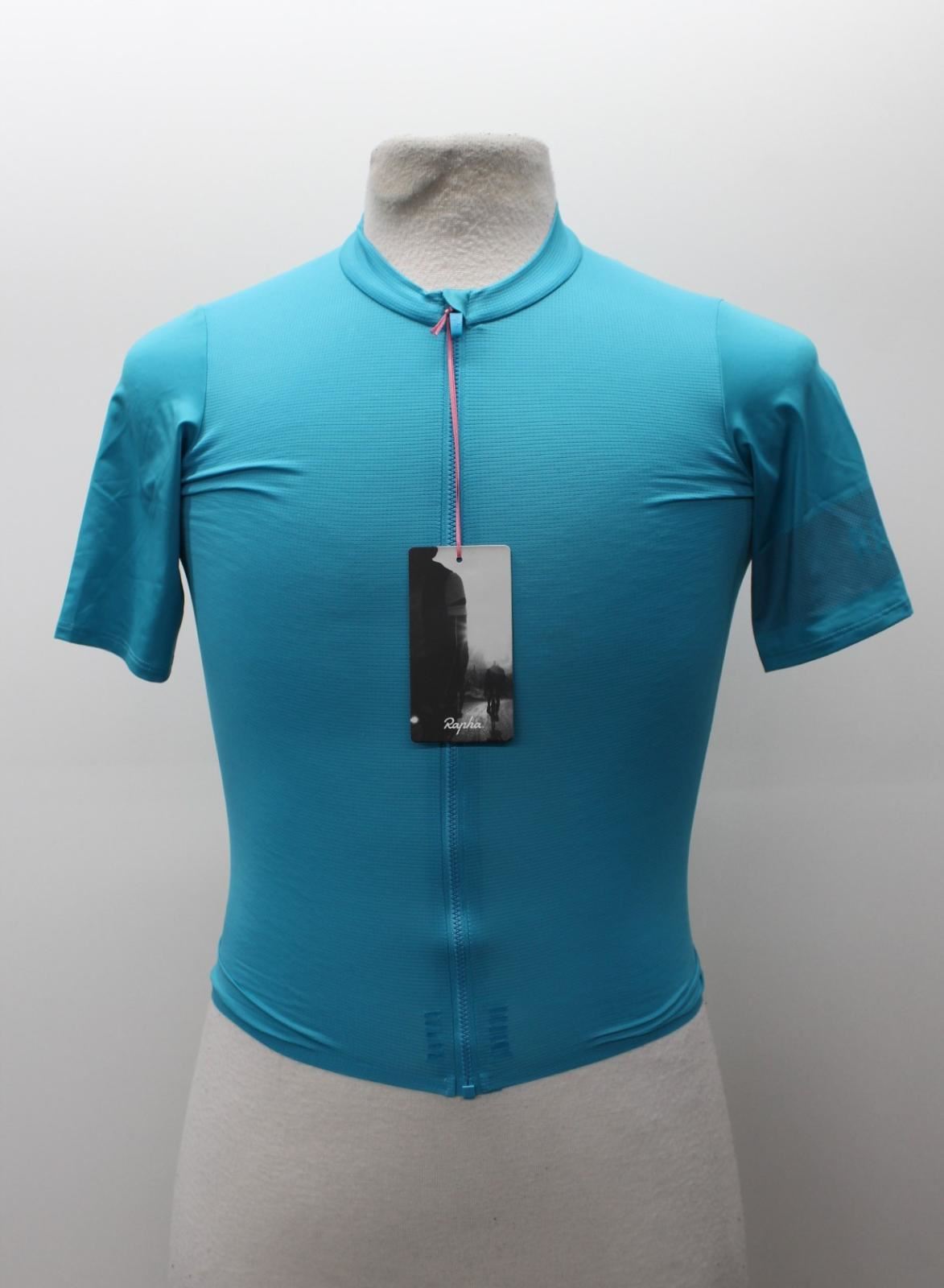 RAPHA Men's Teal Blue Short Sleeve Pro Team Lightweight Cycling Jersey XS BNWT
