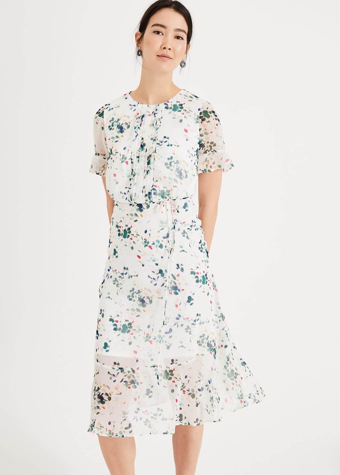 Phase Eight Tallulah Printed Cap Sleeve Fit & Flare Dress Cream Size U –  Fashion Outlet by Stuff U Sell