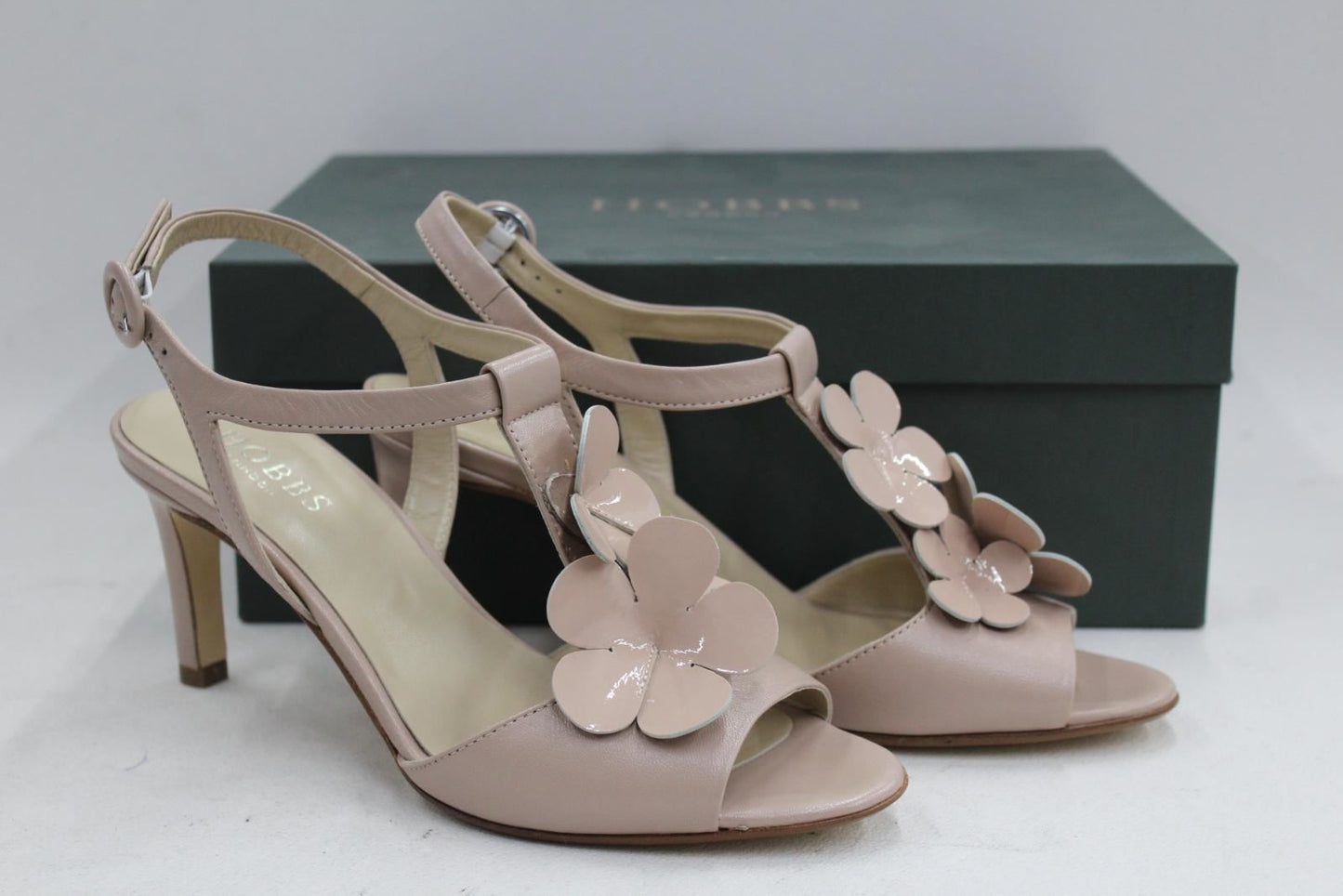 HOBBS Ladies Light Nude Pink Floral High Heel Eva Sandals RRP229 UK5 BNIB