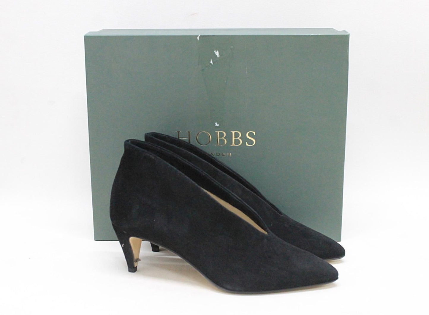 HOBBS Ladies Tilda Black Suede Pointed Toes Shoe Boots UK3.5 EU36.5 NEW RRP179