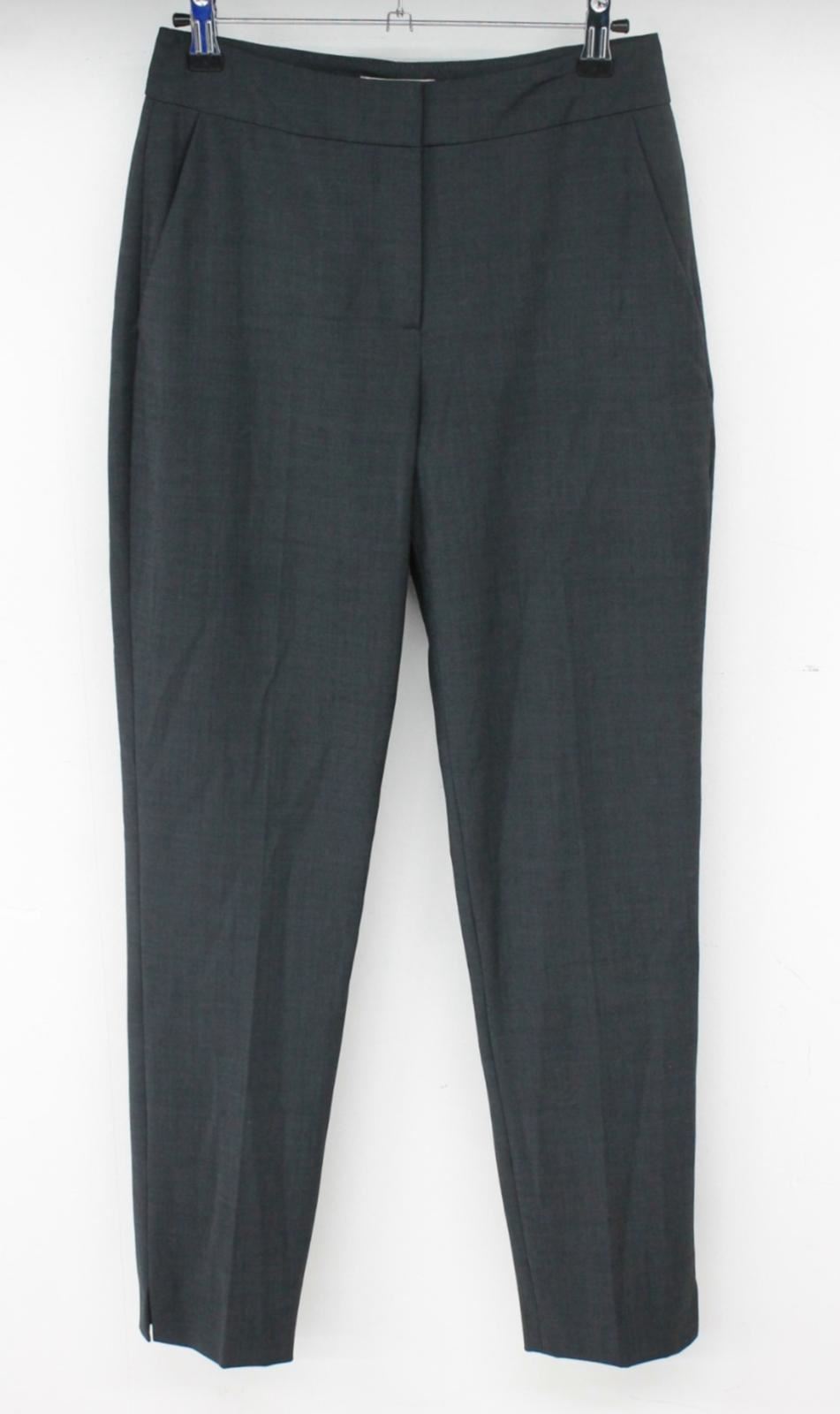 HOBBS Ladies Dark Charcoal Mid Rise Zip Fly Katy Trousers UK6 RRP110 NEW