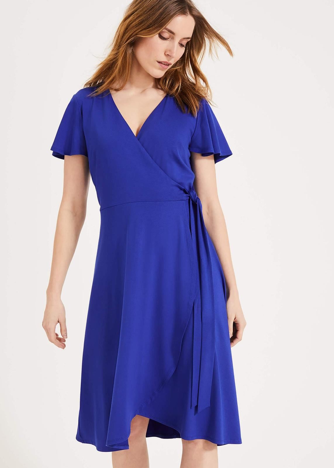 Phase Eight Iska Wrap Wrap Dress Cobalt Size UK6 RRP89