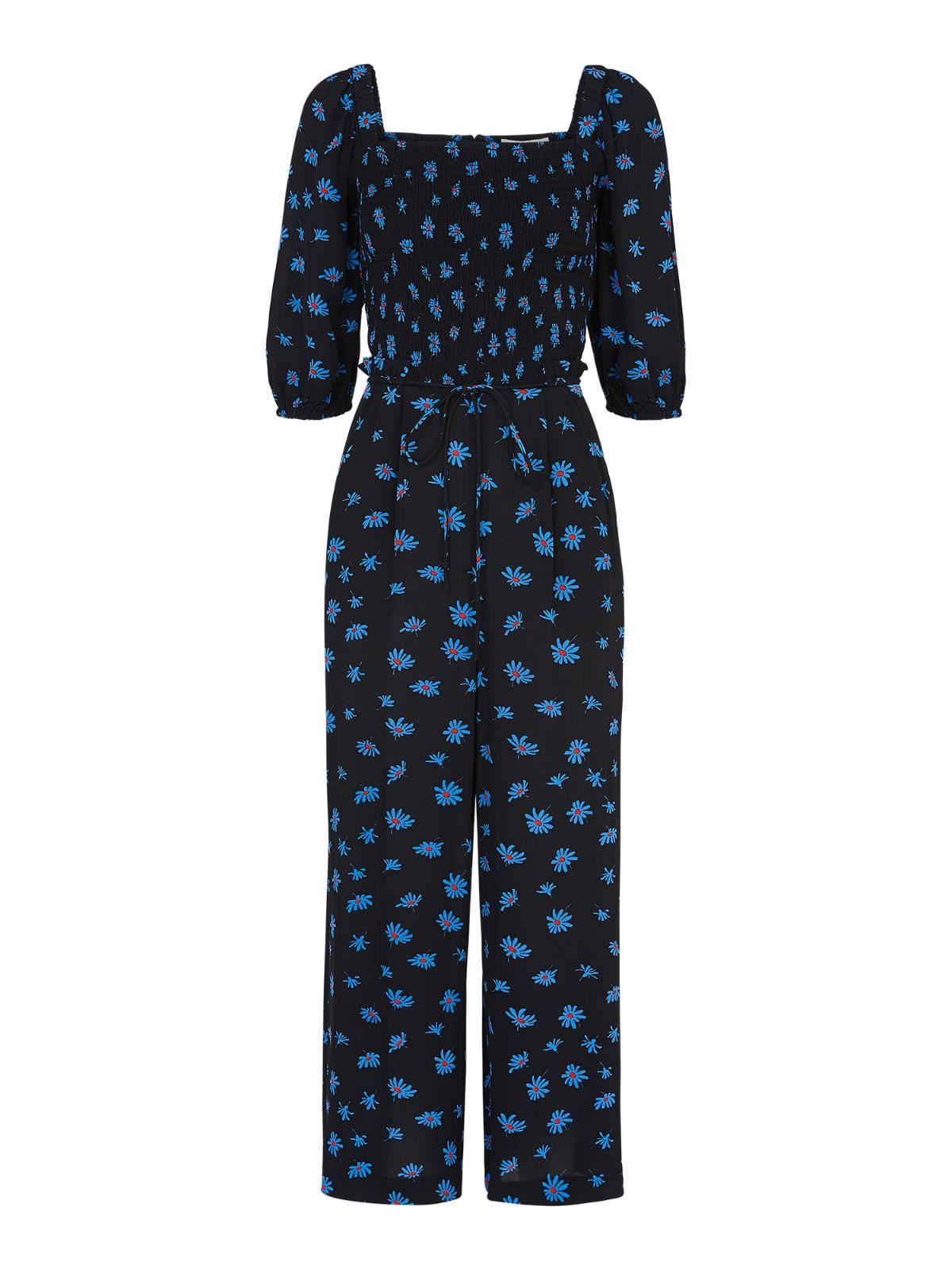 WHISTLES Ladies Scattered Daisy Klara Jumpsuit Black/Multi UK6 BNWT RRP199