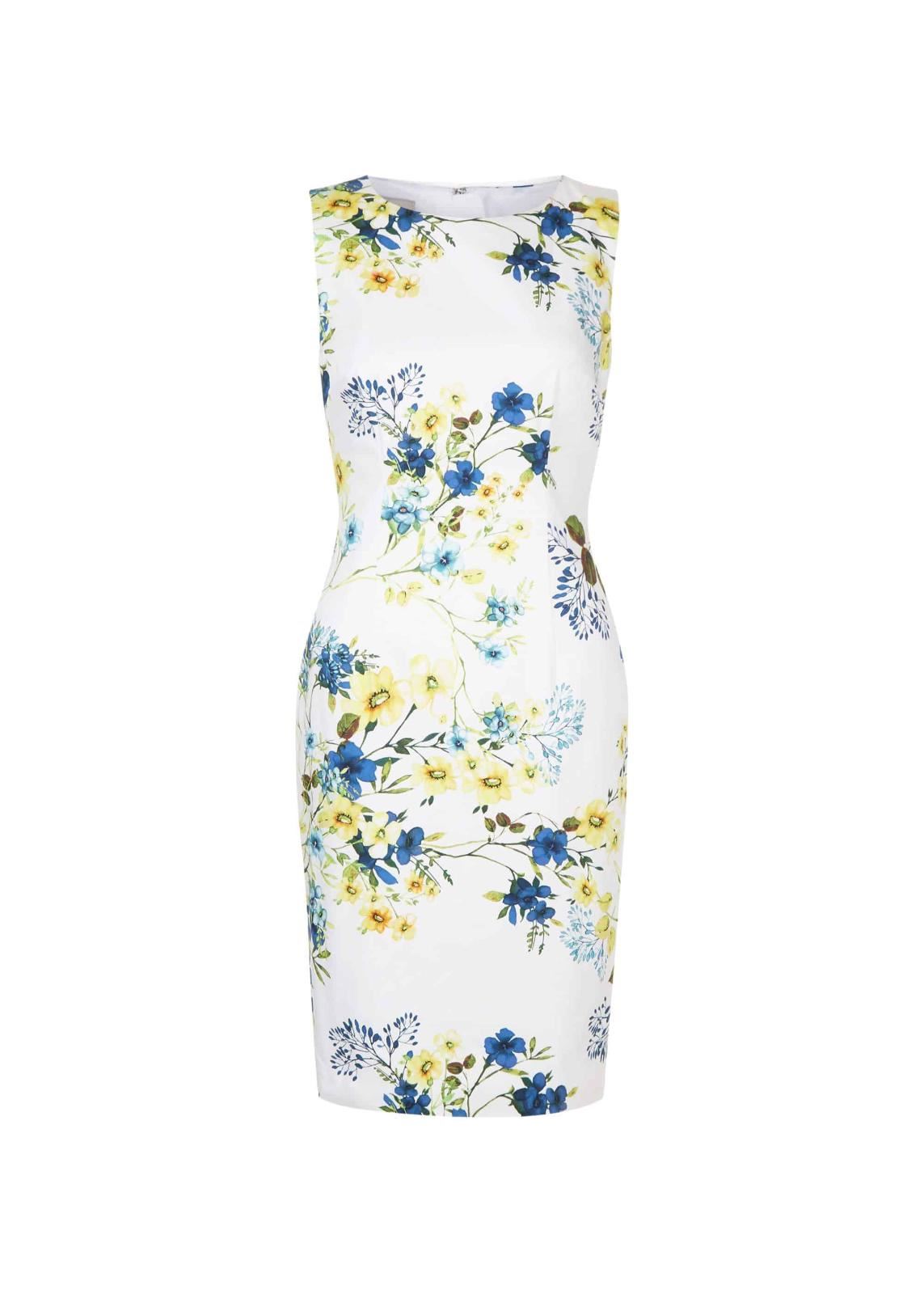 Hobbs Fiona Shift Dress Yellow Multi Size UK6 RRP149