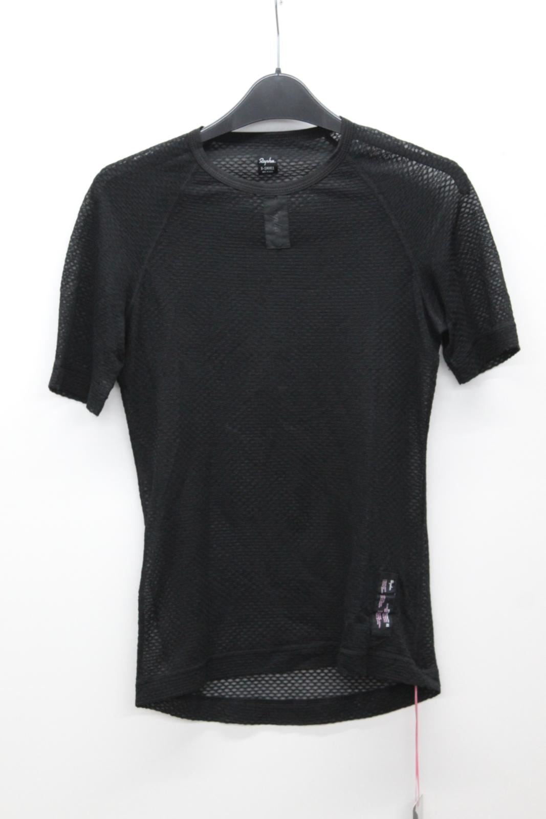 RAPHA Men's Black Merino Mesh Lightweight Crew Neck Cycling Base Layer XS BNWT