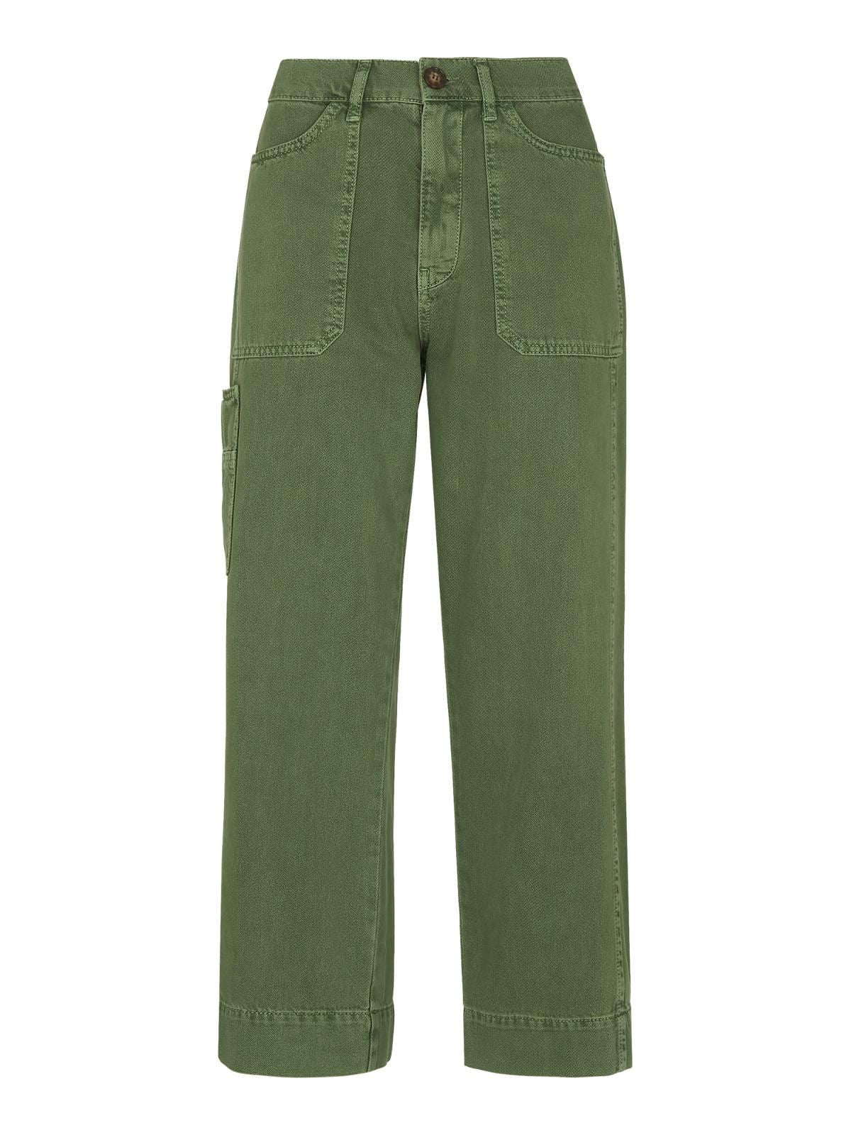 WHISTLES Ladies Khaki Green Cotton Relaxed Fit Cargo Trousers UK4 BNWT RRP99