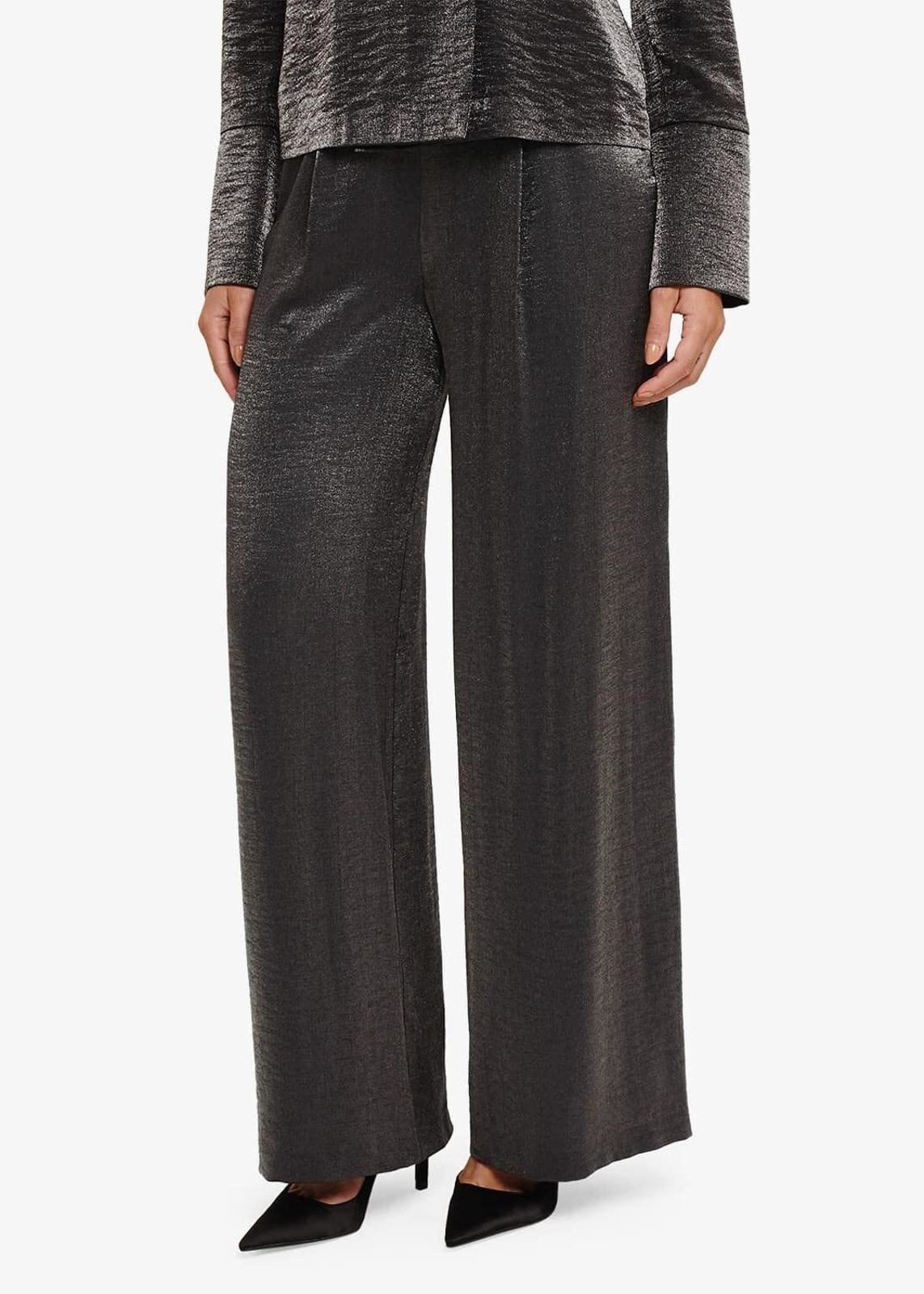 Phase Eight Mackenzi Wide Leg Mom Trousers Gunmetal Size UK14 RRP85