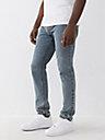 TRUE RELIGION Men's Geno Dark Blue No Flap Slim Leg Jeans Size W28 RRP149 BNWT
