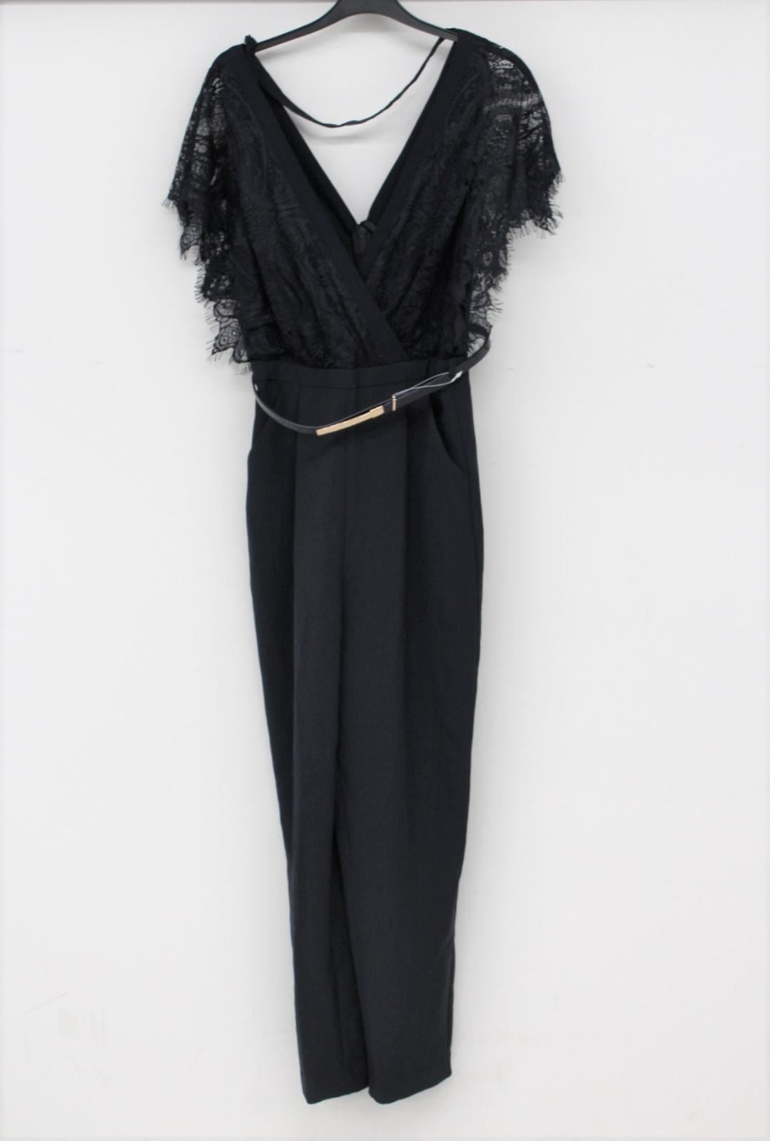 PHASE EIGHT Ladies Navy Blue Plunging V Neck Amira Lace Jumpsuit UK8 BNWT