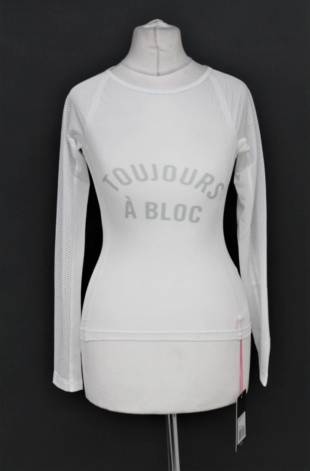 RAPHA Ladies White Mesh Long Sleeve Souplesse Cycling Base Layer Top XS BNWT