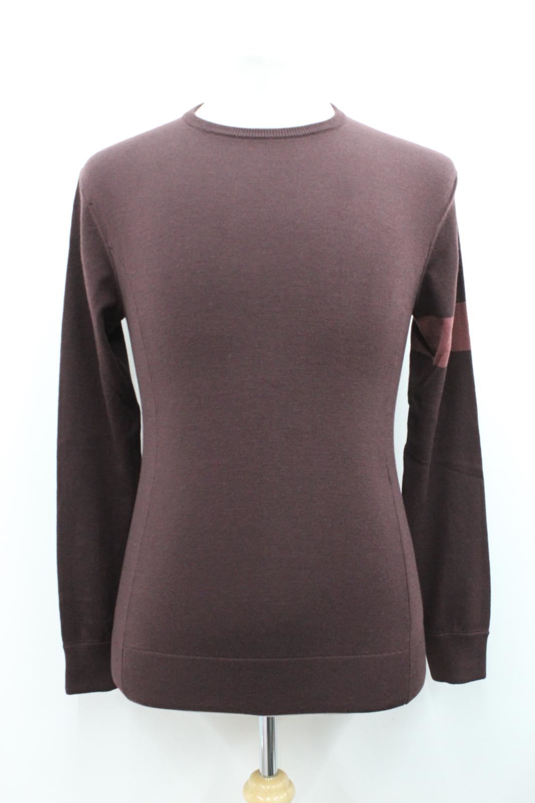 RAPHA Men's Fudge Brown Merino Wool Crew Neck Knitted Cycling Jumper XS BNWT