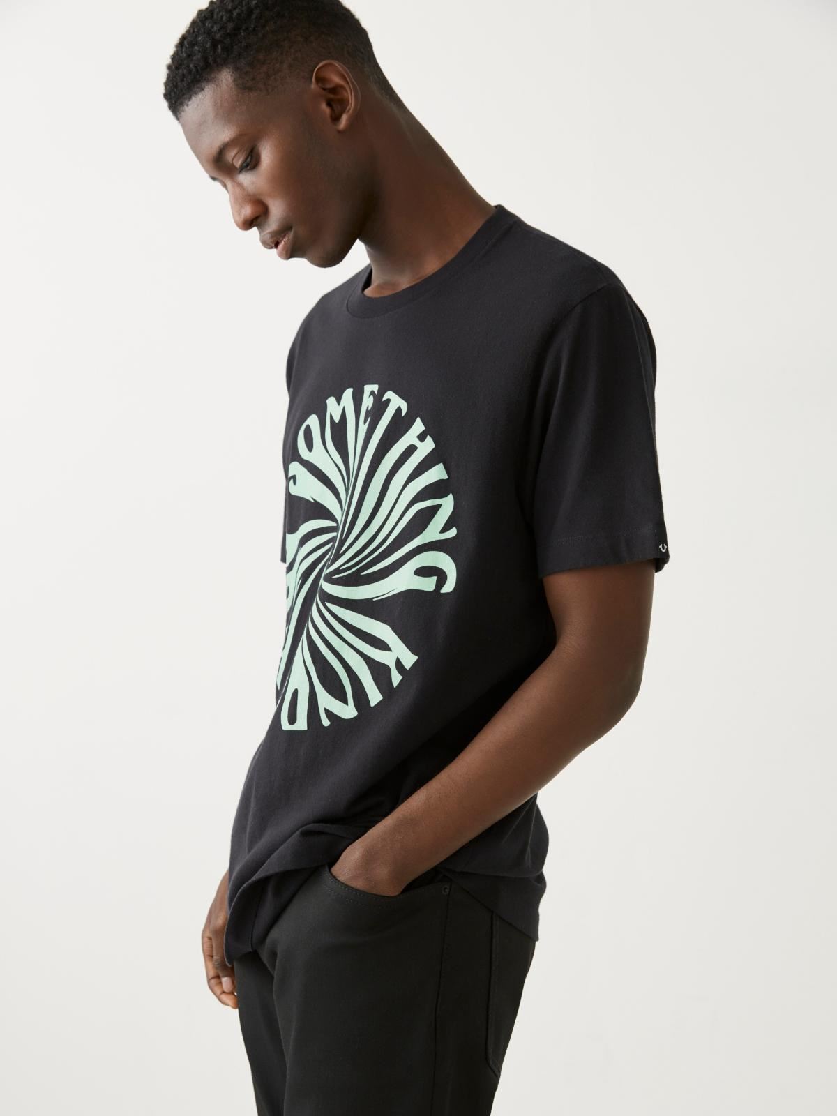 TRUE RELIGION Men's Black Cotton Something Kinda Wild T-shirt Size S RRP79 BNWT